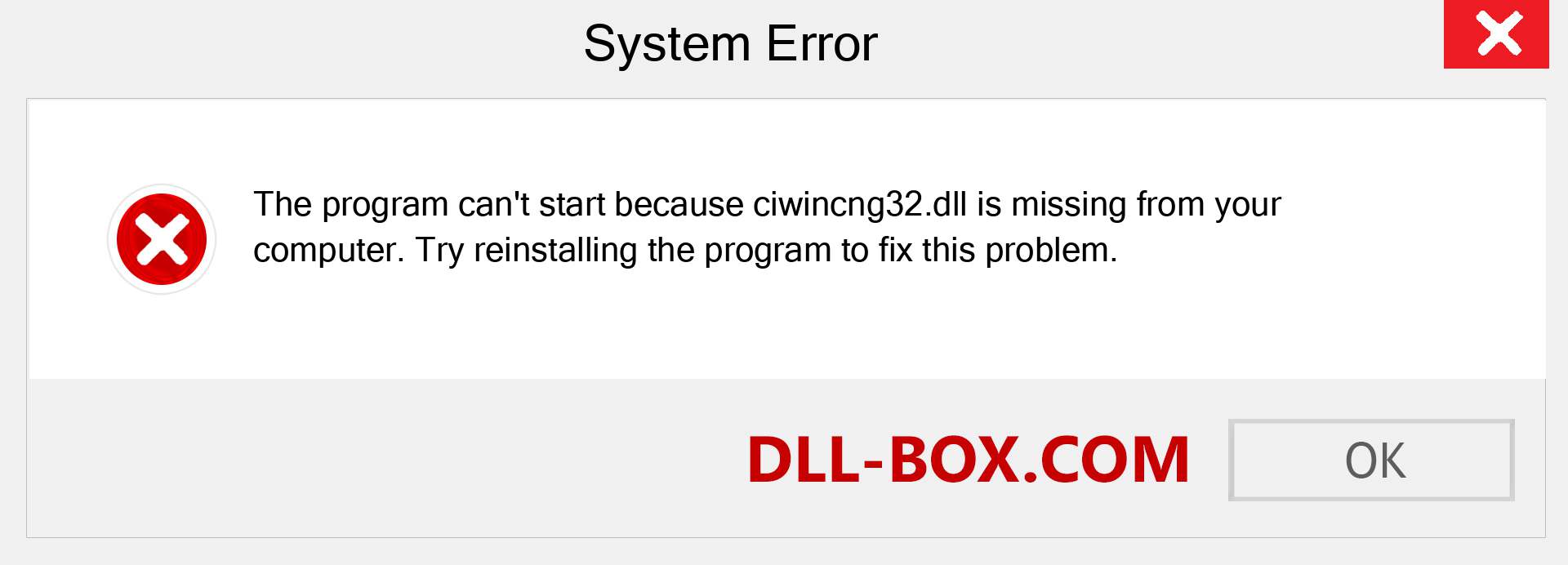  ciwincng32.dll file is missing?. Download for Windows 7, 8, 10 - Fix  ciwincng32 dll Missing Error on Windows, photos, images