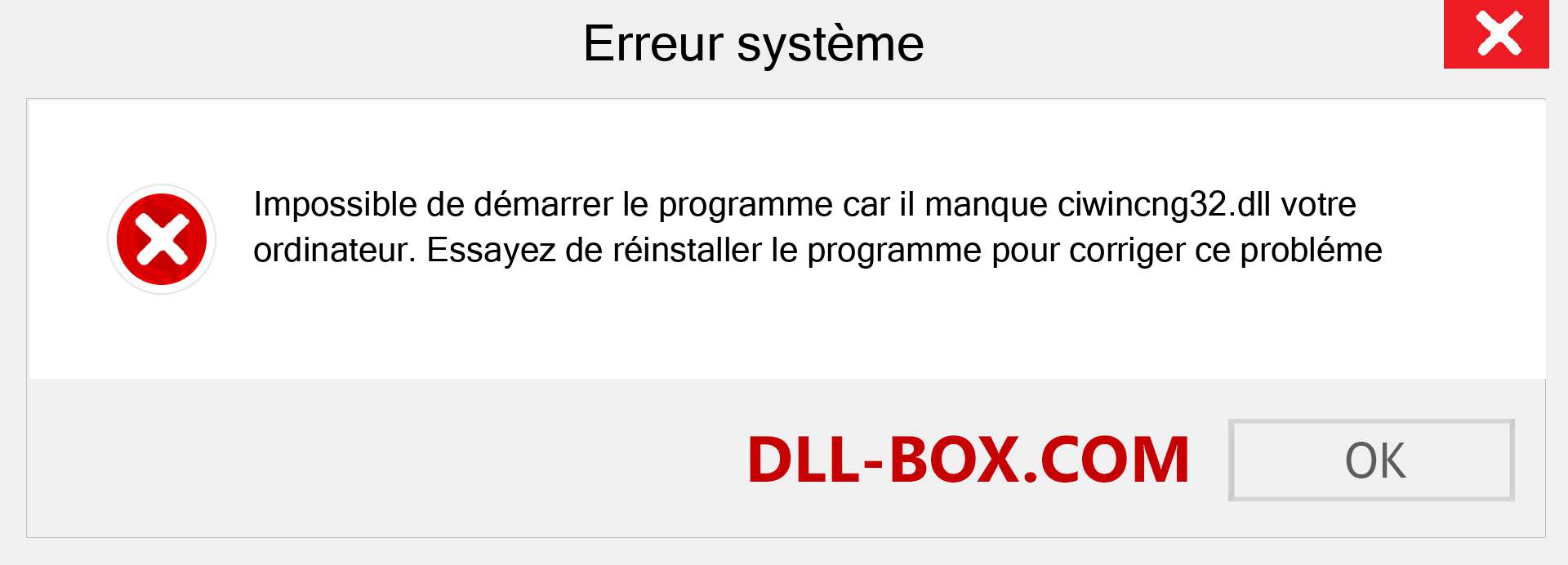 Le fichier ciwincng32.dll est manquant ?. Télécharger pour Windows 7, 8, 10 - Correction de l'erreur manquante ciwincng32 dll sur Windows, photos, images